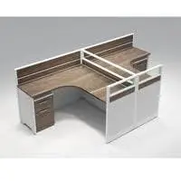 NOEL ODNWD3014 | Ofis stoly 4 adam Hertz Walnut 3000x1400x1910 mm