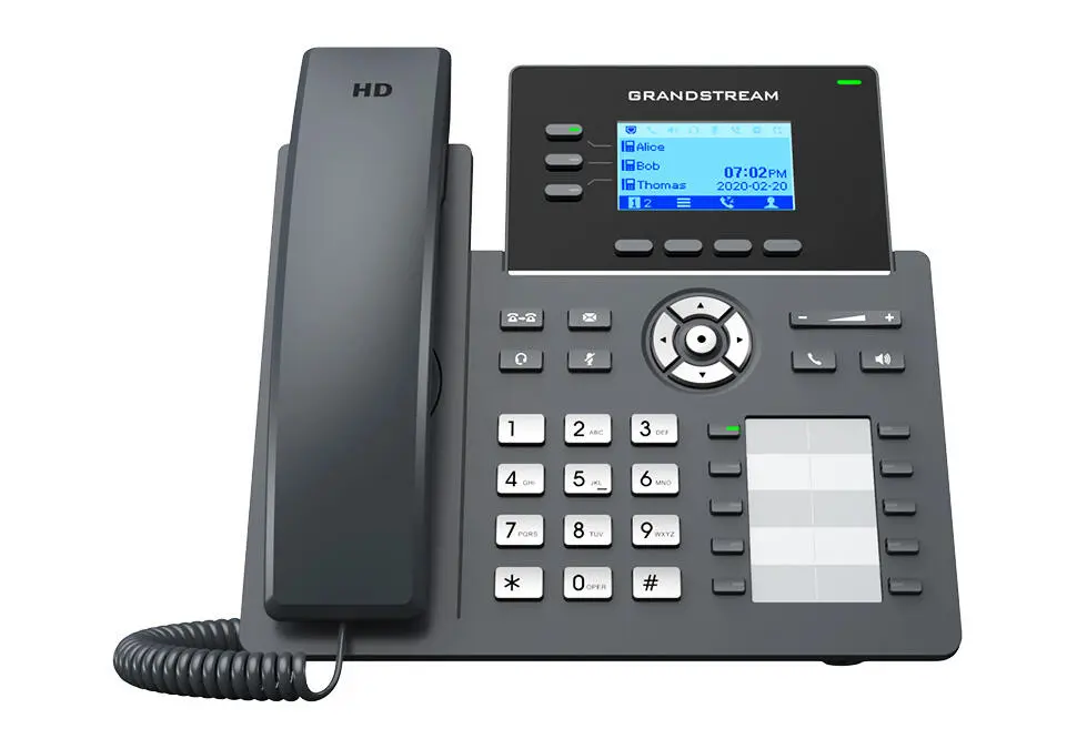 Grandstream GRP2604P | Simli IP telefon PoE, 6 SIP, 3 liniýa
