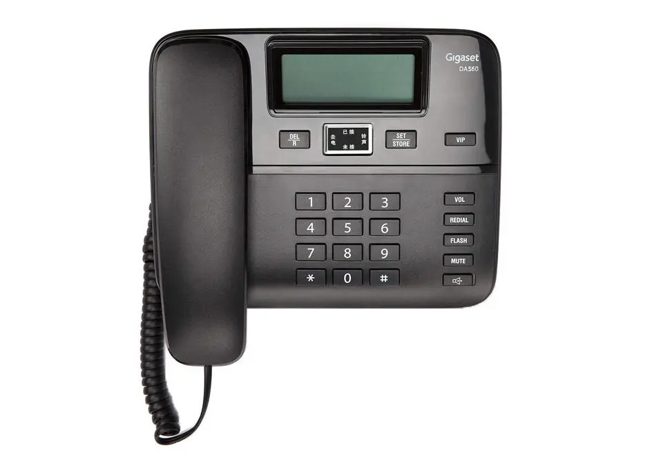 Gigaset DA560 | Проводной телефон с LCD экраном Черный