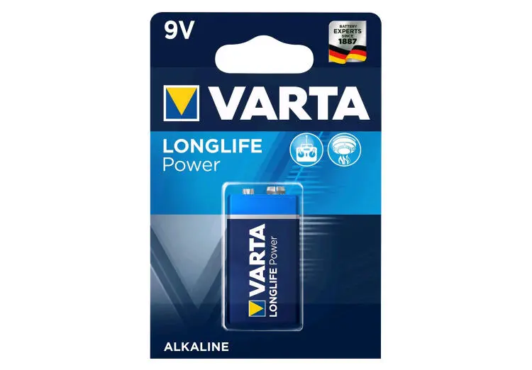 VARTA BATVARLLP9862 | Батарейка 9V Щелочная Longlife Power