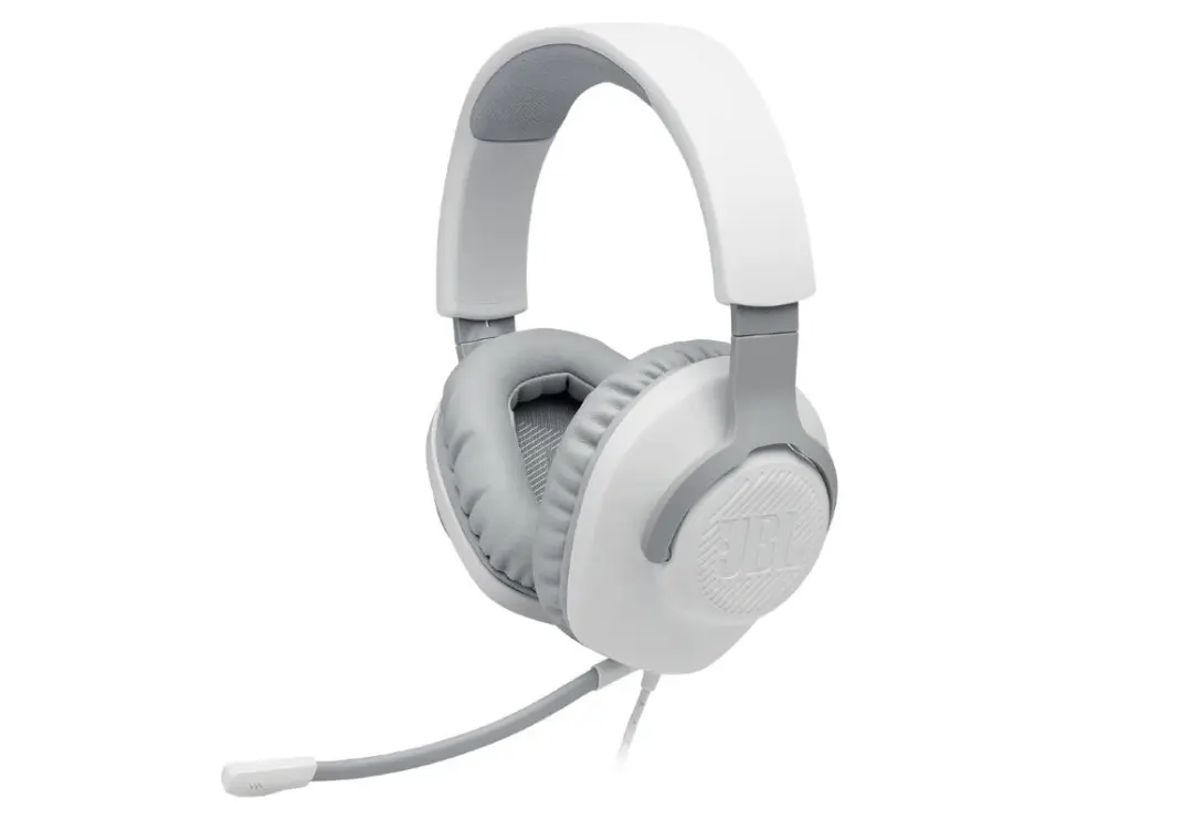 JBL Quantum 100 | Gaming Headset Wired + Detachable Mic White