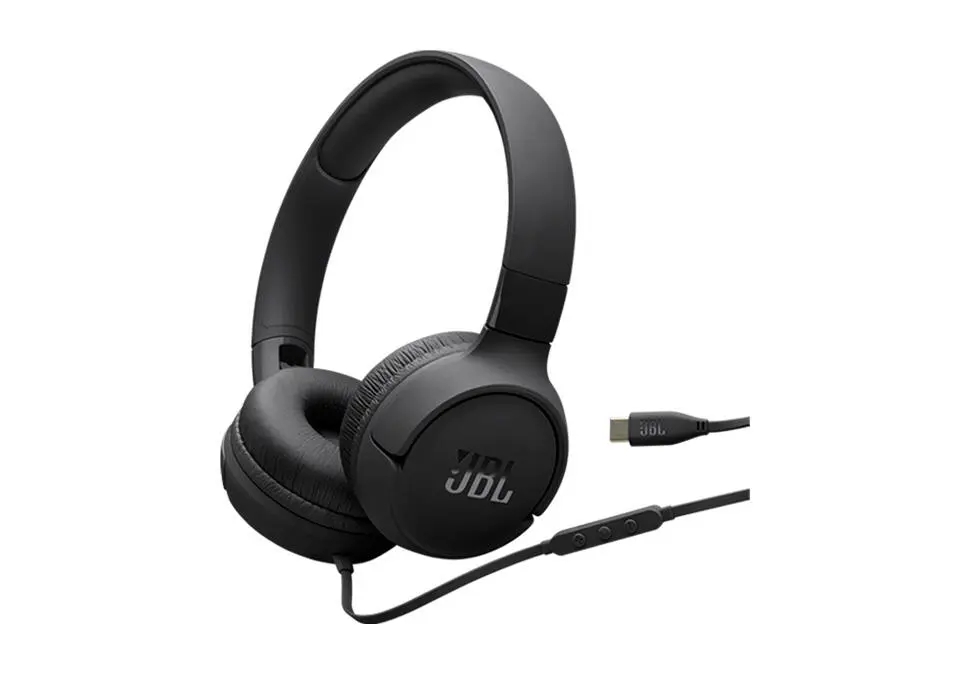 JBL Tune 520 | Проводные накладные наушники Type-C Черные