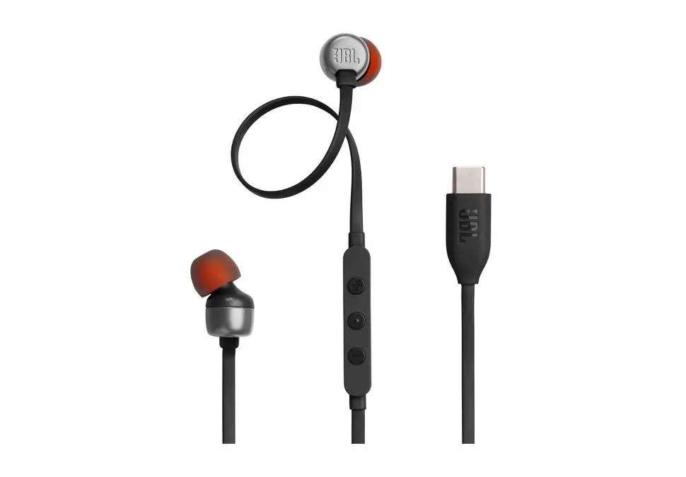JBL Tune 310C | Проводные Наушники Внутриканальные Type-C Микрофон Черные