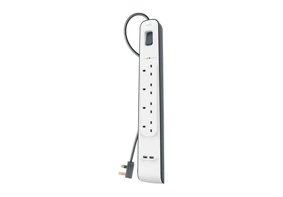 Belkin SPBEL4P2U | Tok goraýjy 4 rozetka 2 USB 2m