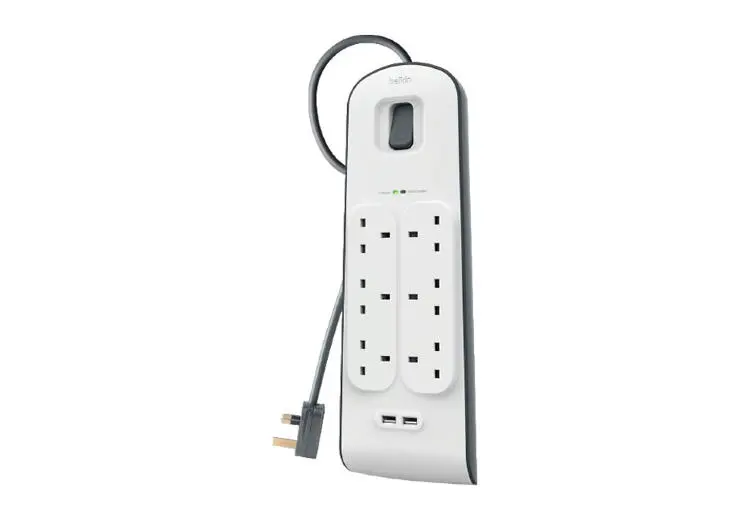 Belkin SPBEL6P2U | Tokdan Goraýjy 6 Rozetka 2 USB 2m