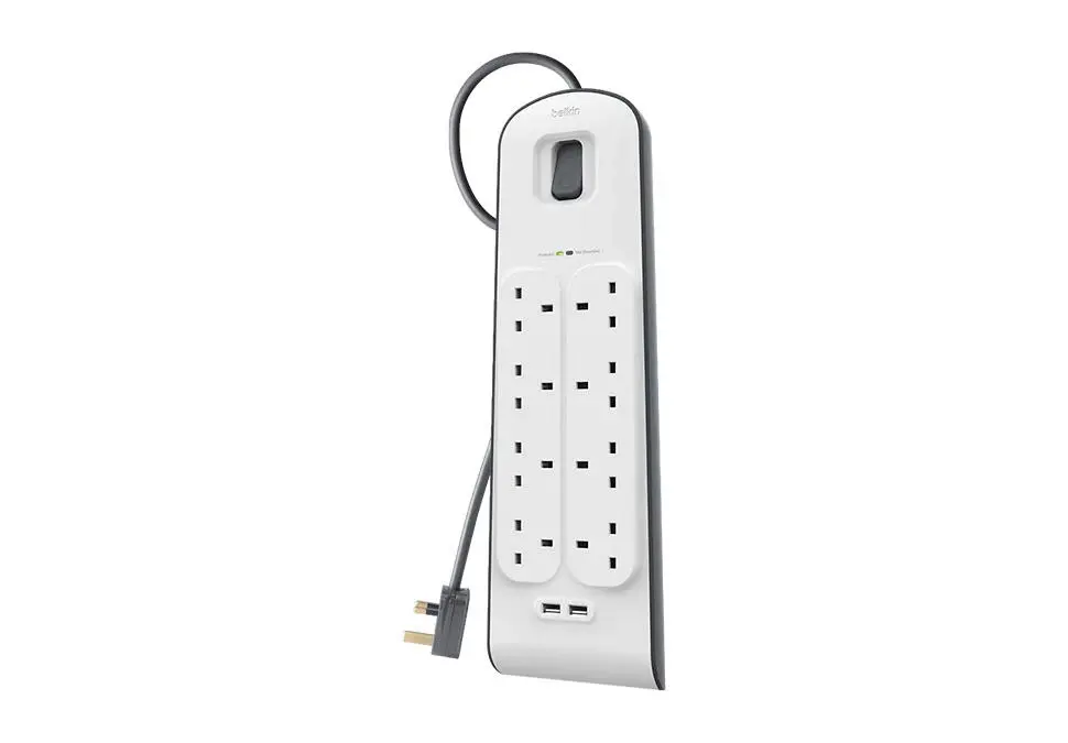 Belkin SPBEL8P2U | Akymdan goraýjy 8 rozetka 2 USB 2m