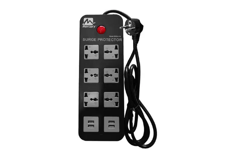 Mercury SP6240UUSB5M | Surge Protector 6 Ports 5m 4 USB