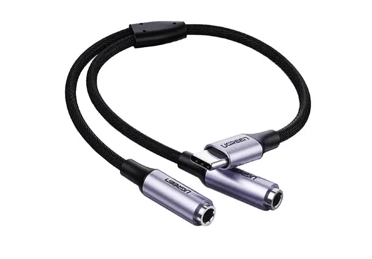 UGREEN ADUGREENAV144 | Type-C-dan Iki AUX Adapteri 25 sm