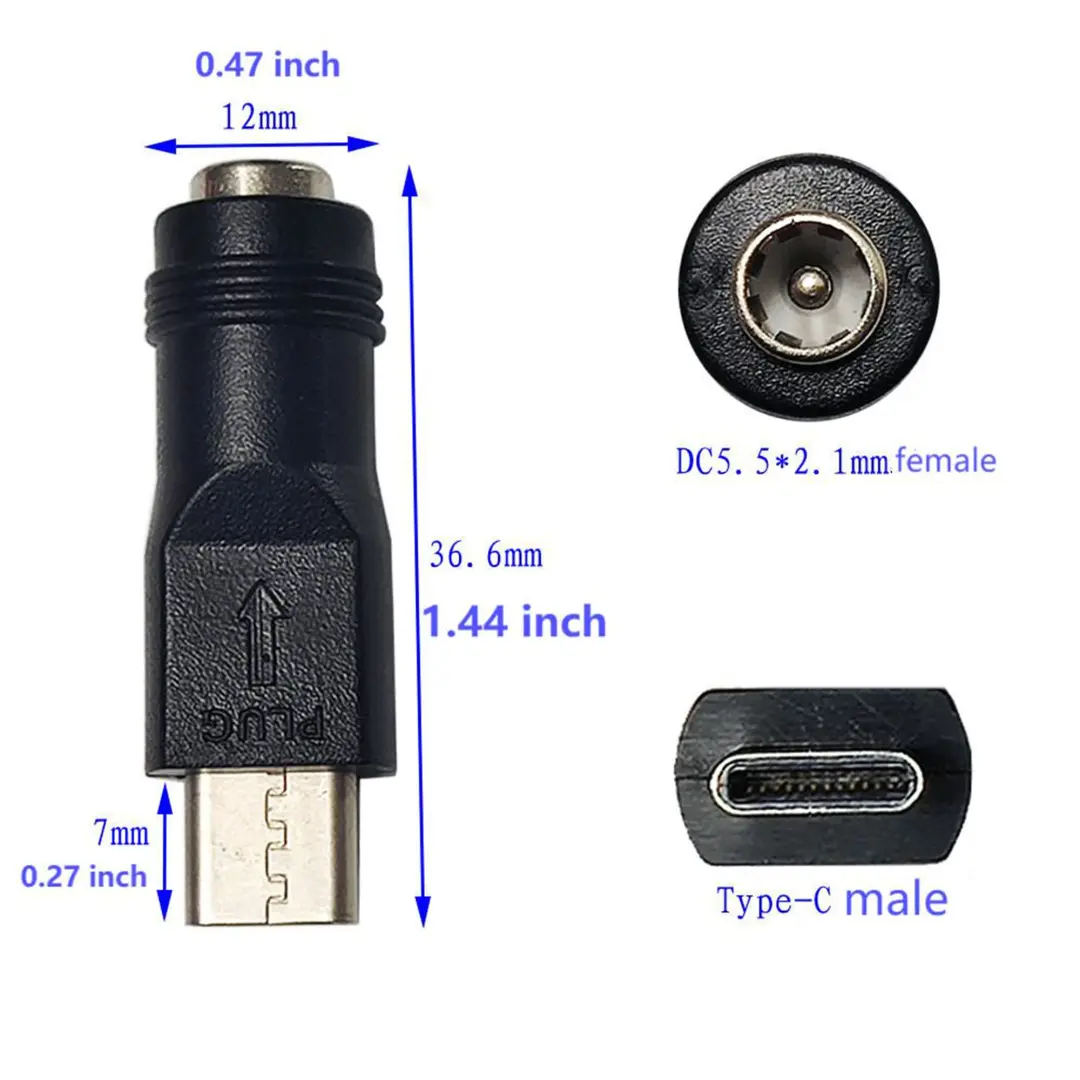 ADAPTER CBLADTCFEM | Güç Adapteri DC5 5.5x2.1mm erkekden Type-C dişi