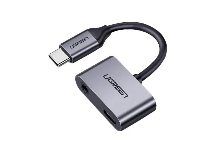 UGREEN ADUGCM193 | Type-C адаптер с AUX серебристый