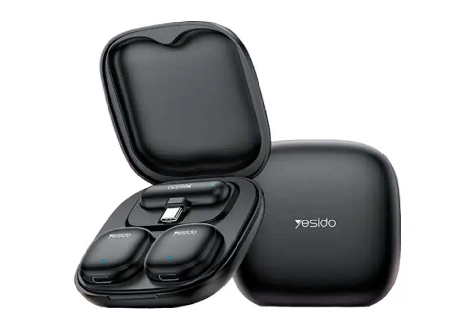 Yesido KR20 | Simsiz Lavalier Mikrofony 2-si 1-de 600mAh Gara