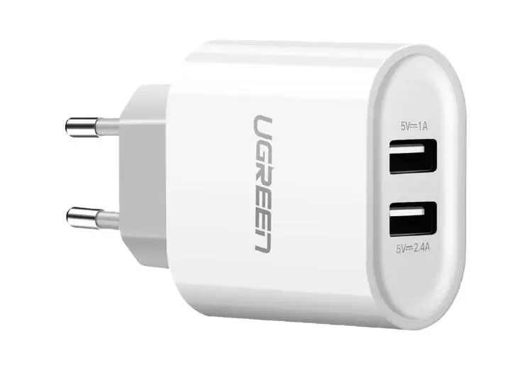 UGREEN CD104 | Telefon Zarýad Enjamy Iki USB 2.4A 17W Akylly Zarýadka