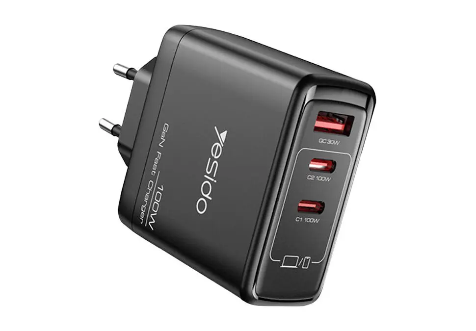 YESIDO YC142 | Mobile Phone Charger GaN 100W Fast Charge
