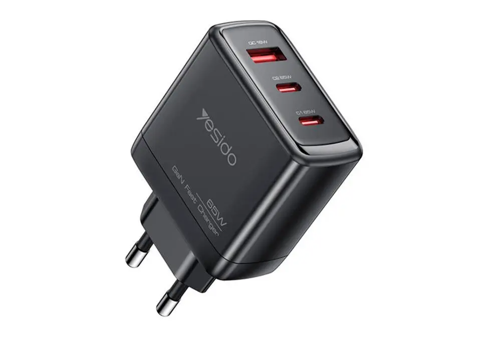 YESIDO YC144 | Mobile Phone Charger GAN 65W Fast Charge