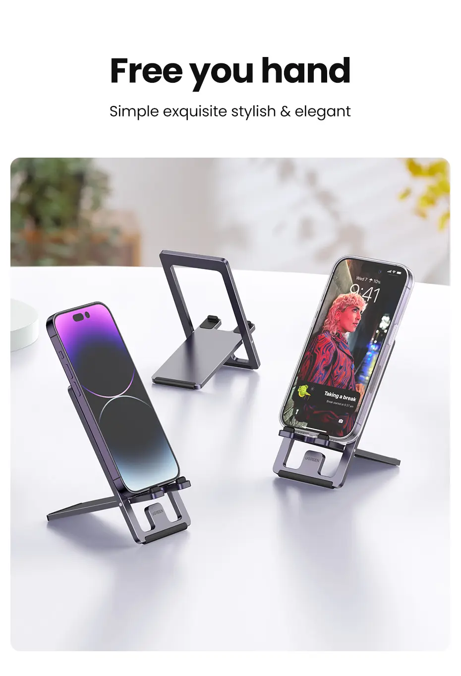 UGREEN LP247 | Telefon tutujy plastik uniwersal ak