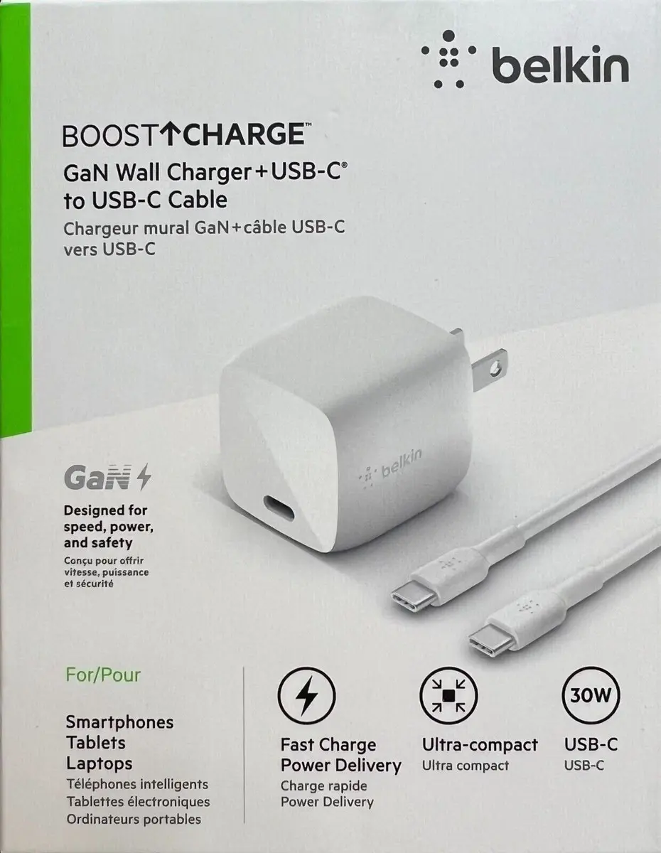Belkin WCA008 | Mobile Phone Charger 30W Type-C Fast Charge