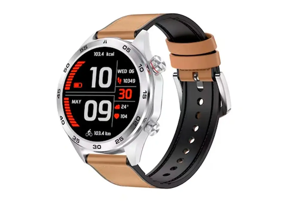 X.CELL SWXCELLELITESSB | Akylly sagat AMOLED displeý 1,43 dýuým kümüş/goňur