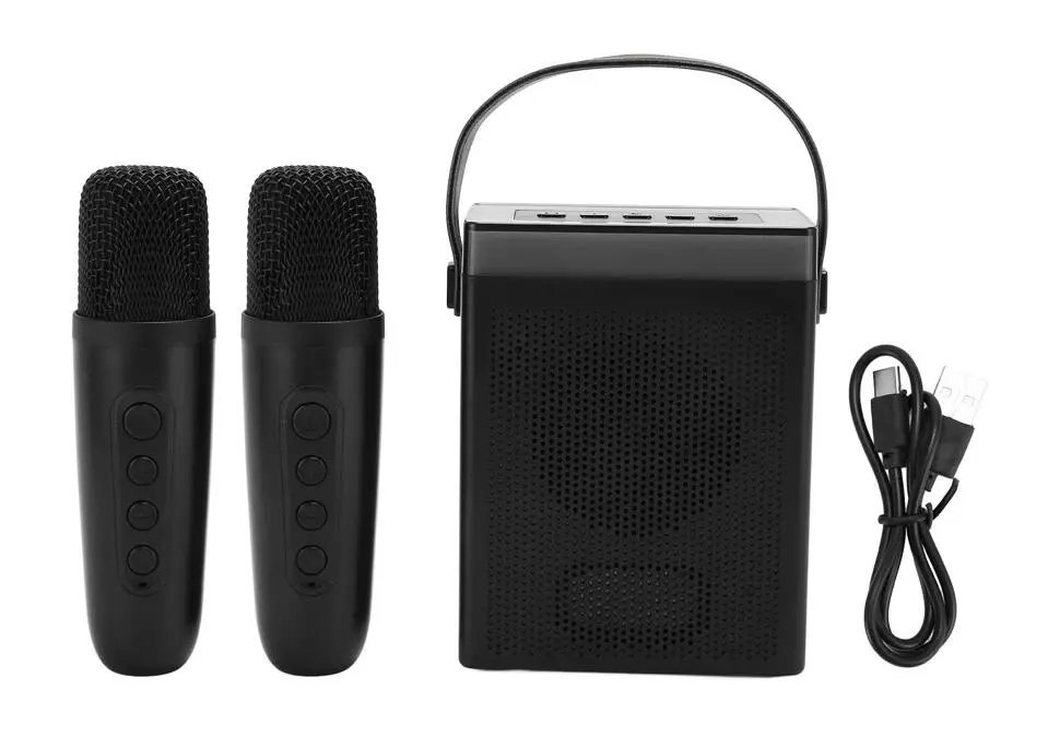 SPCARK SPCARKK16BLK | Göçme Gürleýji Iki Simsiz Mikrofon, RGB