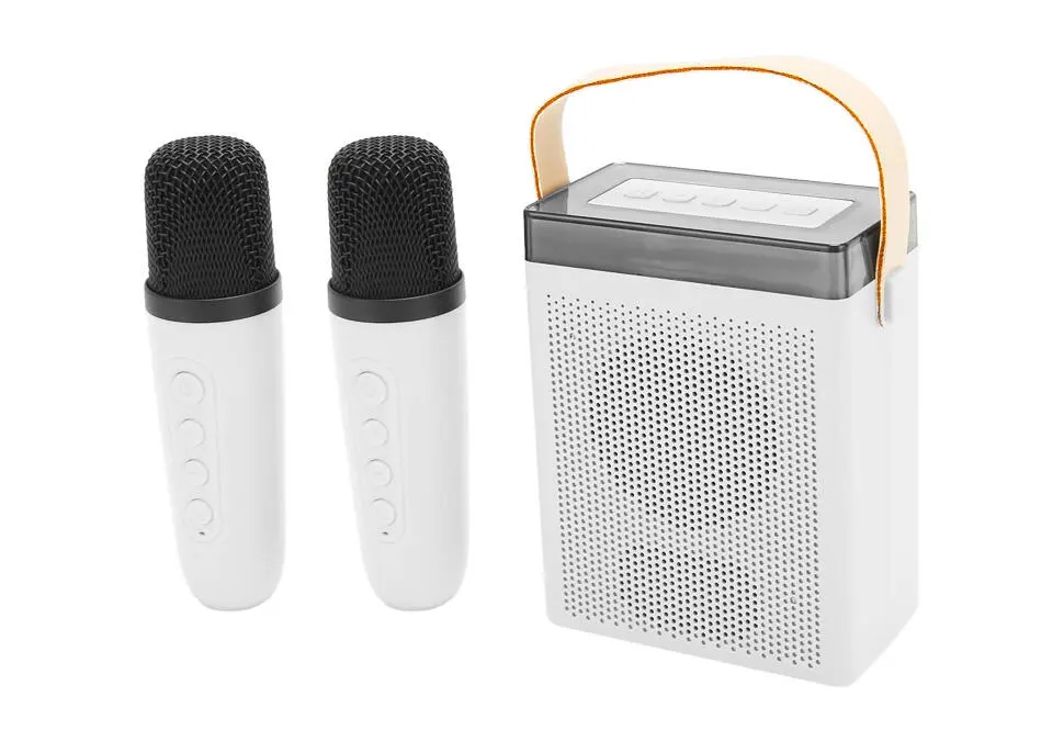 PORTABLE SPEAKER SPOPK16WH | Портативная акустика 2 беспроводных микрофона RGB