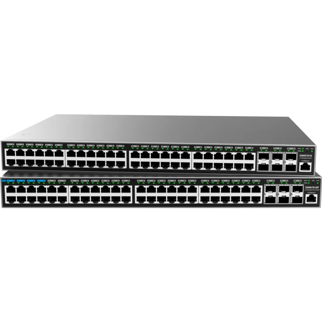 Grandstream GWN7806P | Dolandyrylyp bilinýän tor kommutatory 48xPoE+ 4xSFP