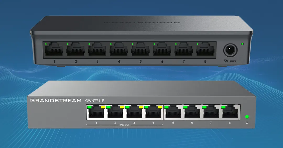 Grandstream NETGSGWN7701PA | Tor Kommutatory 8 Port Gigabit PoE