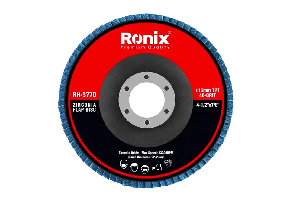 Ronix RH-3770 | Lepjek Disk 115 mm P40 bolgarka üçin