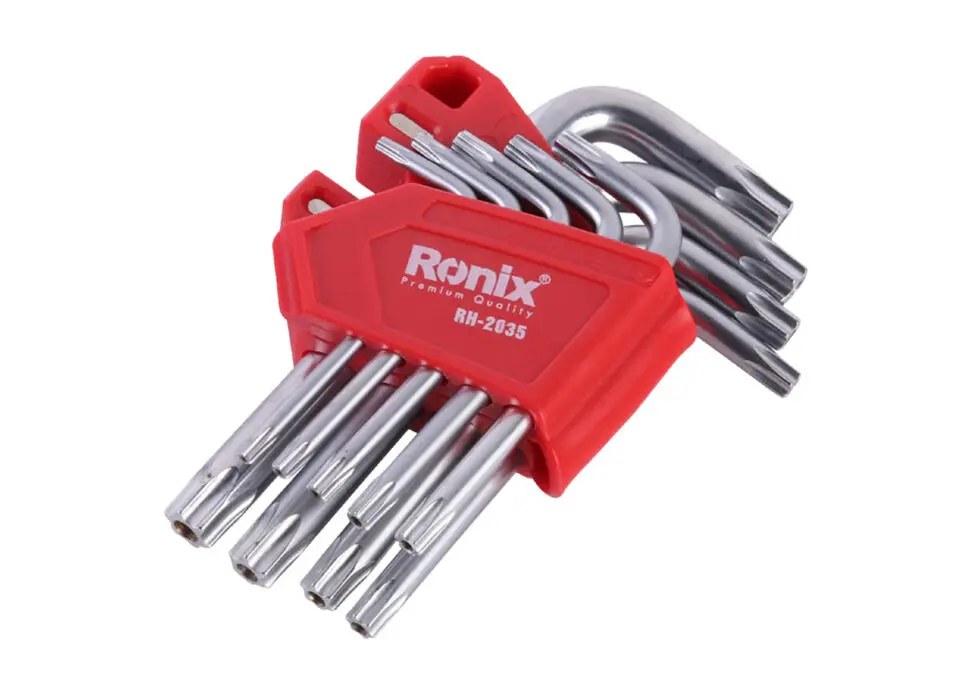 RONIX RH-2035 | Torx açar toplumy 9 sany hrom-wanadiý