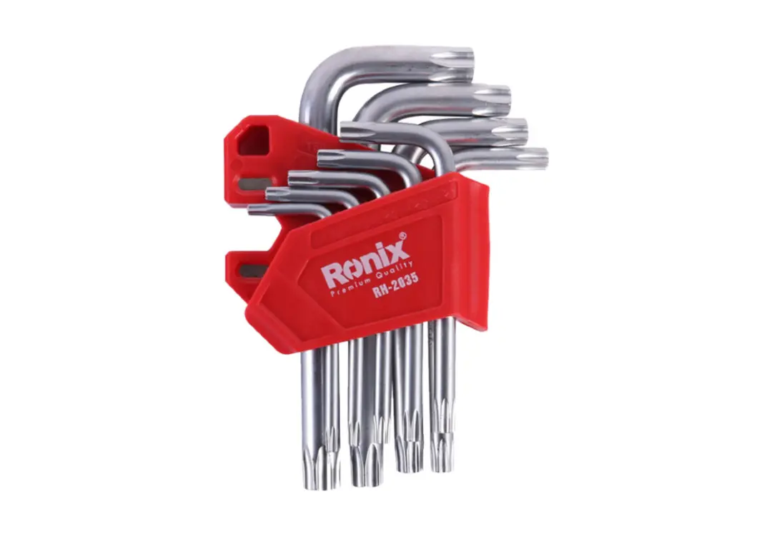 RONIX RH-2035 | Torx açar toplumy 9 sany hrom-wanadiý