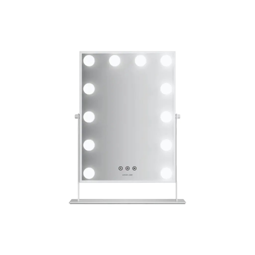 Green Lion MIRGLGNVNTYMIRBK | Makeup Mirror 12 LED Digital Clock Black