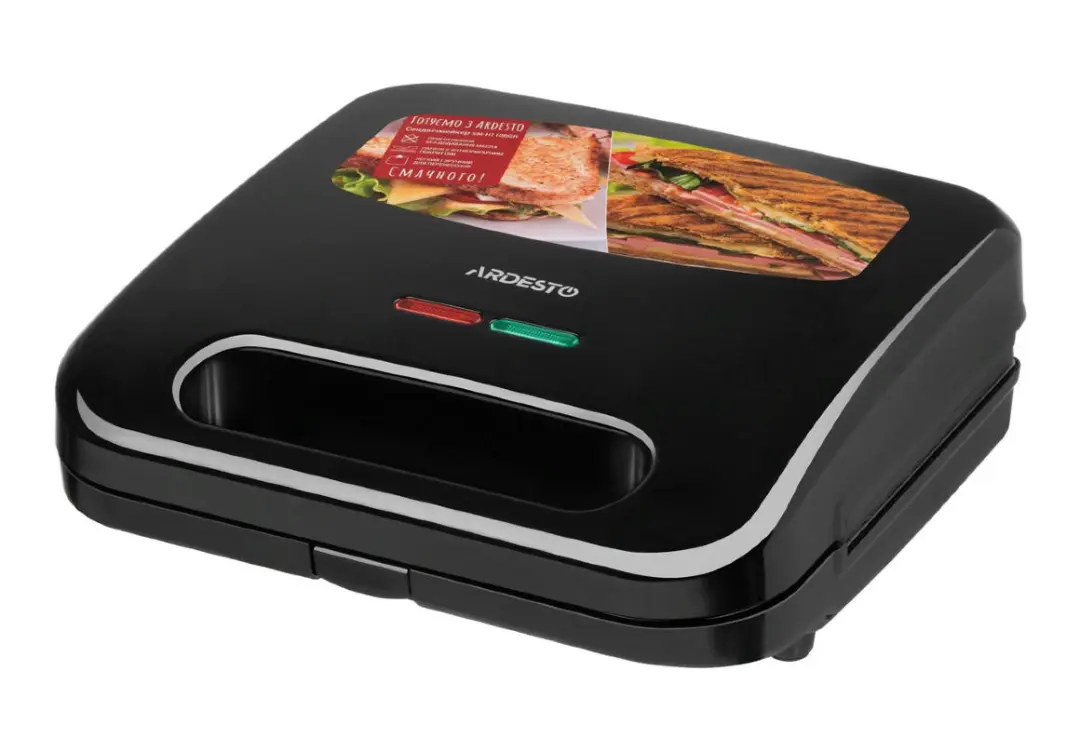 Ardesto SM-H300B | Сэндвичница 700 Вт 2 пластины черная