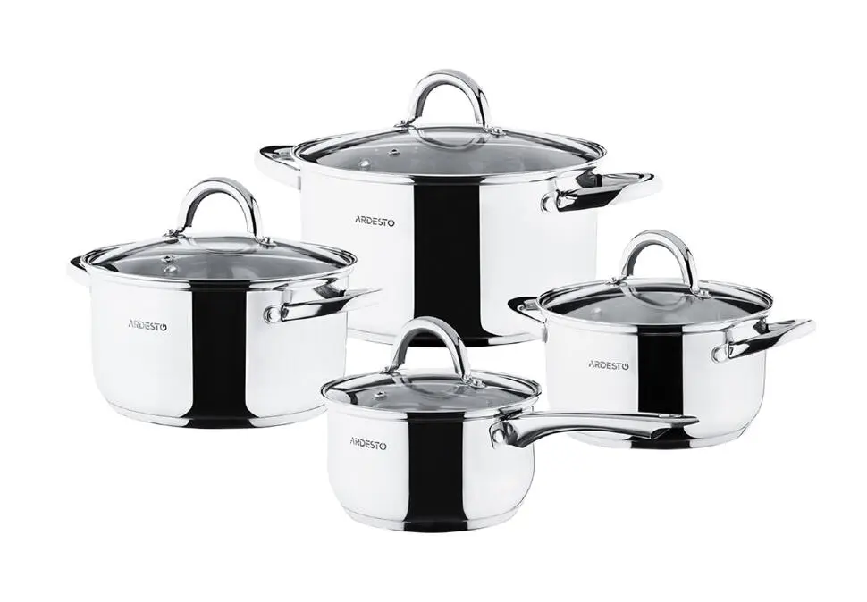 ARDESTO COOKARDAR1908PS | Cookware Set 8-Piece Stainless Steel