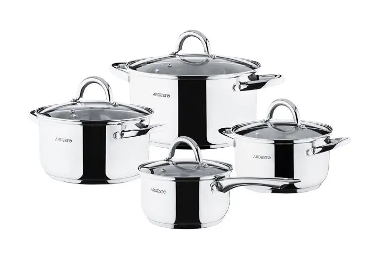ARDESTO COOKARDAR1908PS | Cookware Set 8-Piece Stainless Steel