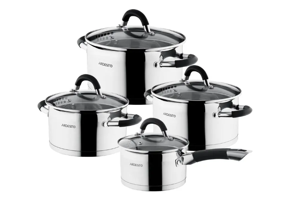 ARDESTO AR1908GGS | Non-Stick Cookware Set 8 pcs Stainless Steel