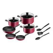 TEFAL COOKTEF12SET | Gap-gaç toplumy antigan polat 12 sany gyzyl