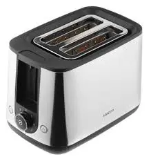 Ardesto T-K200 | Тостер 800Вт 2-отделения 7 программ Черный+Серебристый