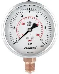 Pakkens 0632300209 | Wakuummetr Ø63mm Arka G1/4"B -25/0 mbar Klass 1,6