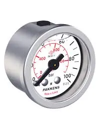 Pakkens 1001000208MK | Pressure Gauge Ø100mm Rear G1/4"B 0–16 bar-psi