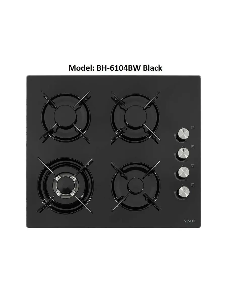 Kent 6004G | Встраиваемая газовая плита 4 конфорки