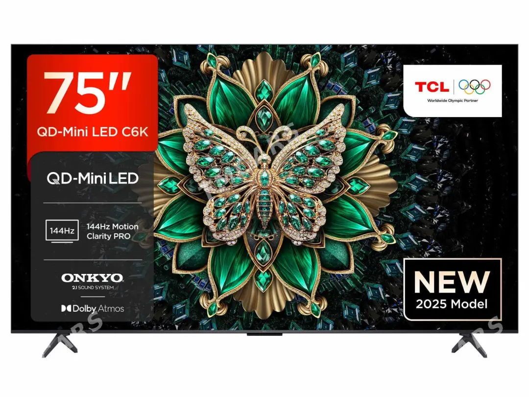 TCL 75C6K | Akylly Telewizor 75 dýuým MiniLED 4K UHD 144Hz