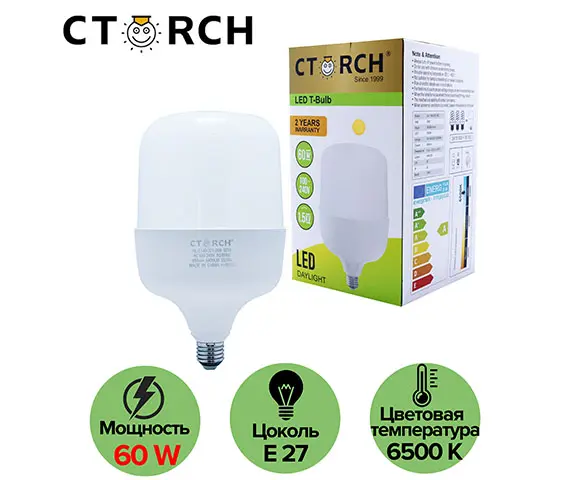 CTORCH 153.09.E01.L01.CTORCH016 | T lampa 60W 6500K E27