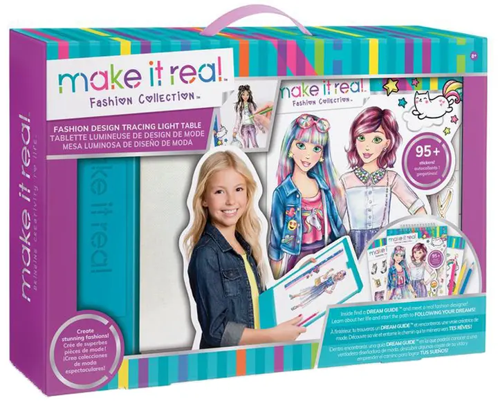 Make it Real 695929035020 | Fashion Design Set with Light Tablet