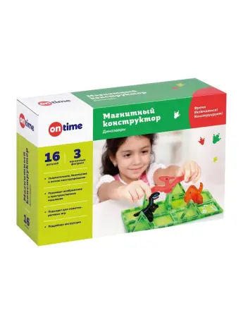 Magnitli konstruktur 4630201040404 | 16 bölekli dinozawr gurluşyk oýunjagy