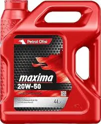 Petrol Ofisi Maxima 20W-50 | Motor Oil 4L High Temperature Protection
