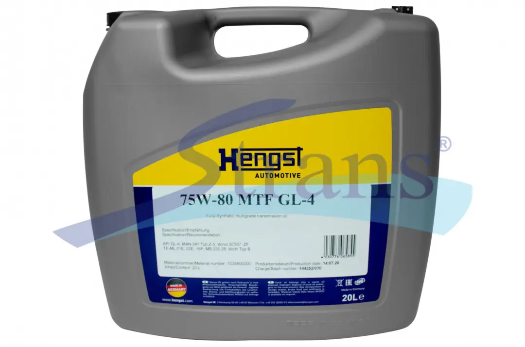 HENGST 1035800000 | Transmissiýa ýagy 75W-80 GL4 20 l