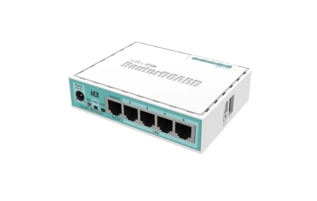 Mikrotik heX RB750Gr3 | Ethernet router, ikili ýadro 880 MHz