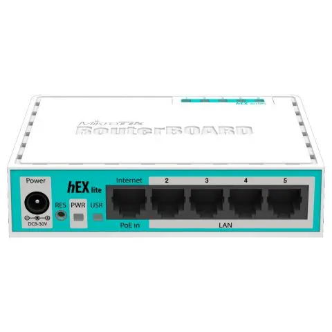 Mikrotik hEX lite (RB750r2) | Kabelli Router 5-Port Fast Ethernet