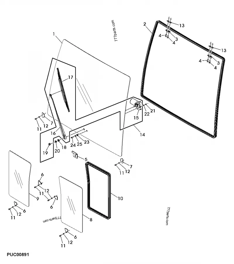 John Deere NF101421 | Öň Aýnasy Güýçlendirilýän Howpsuzlyk