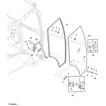 John Deere SU27089 | Window Glass for Machinery, OEM Quality
