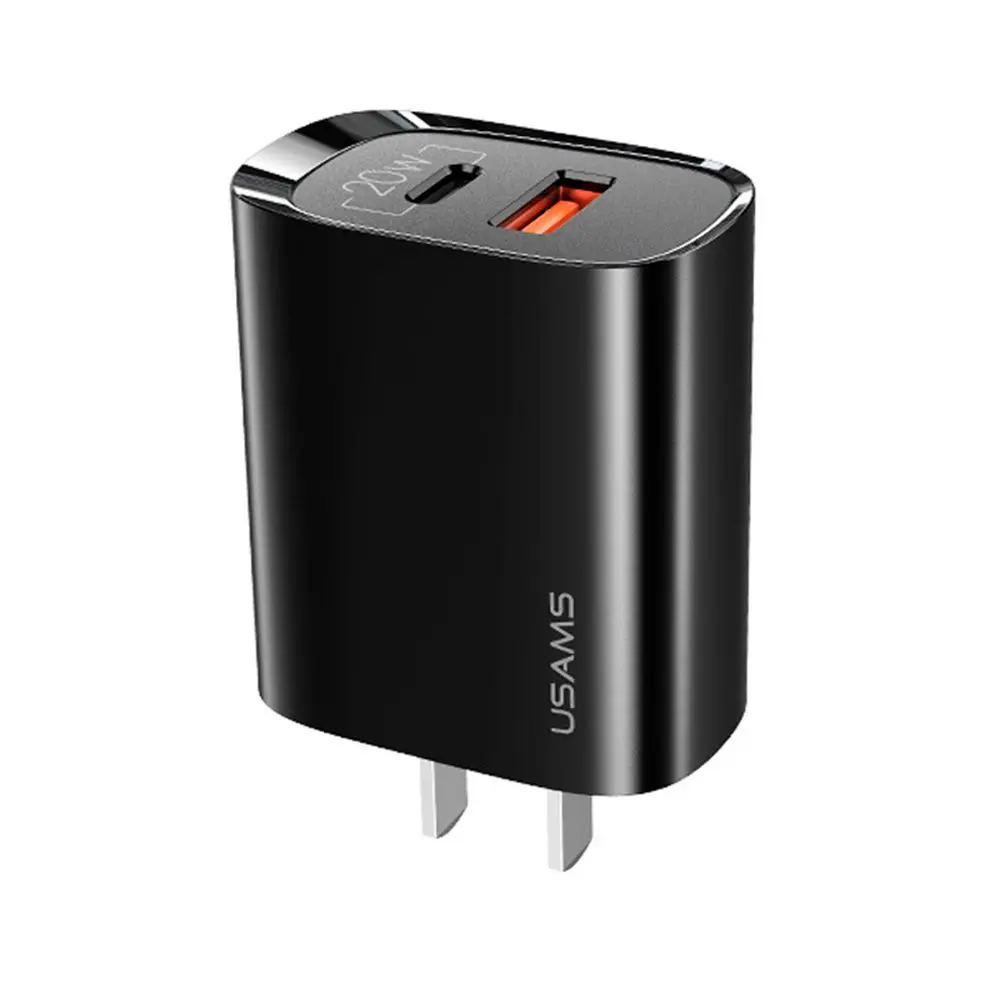 US-CC120 T35 | Çalt Zarýad Beriji 20W QC3.0+PD3.0 CN Gara