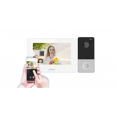 Hikvision/Hiwatch DS-D100IKWF(B) | Комплект IP видеодомофона 2 Мп, широкий угол